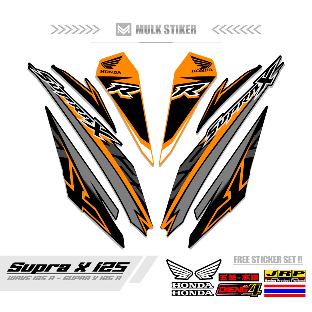 Striping SUPRA X 125 R NEW MTF 65 STICKER SUPRA SUPRA X 125 FI STICKER