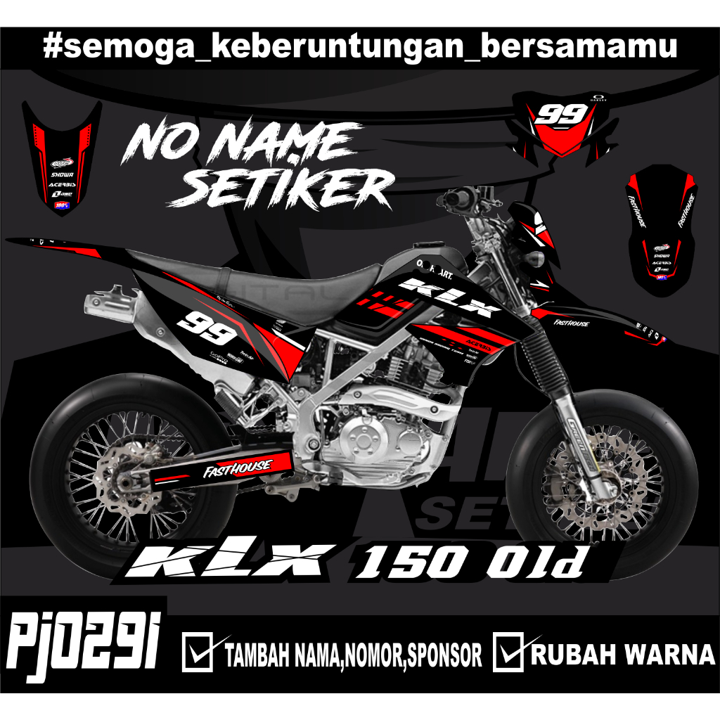 Sticker Sticker Decal Klx Old Pj Minimalist Fullbody Dekal