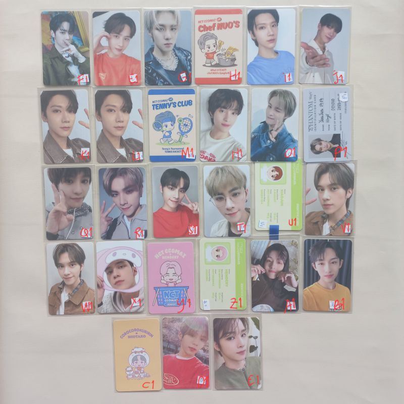 Photocard Pc Wayv Nct Kun Winwin Hendery Xiaojun Ten Yangyang Sungchan