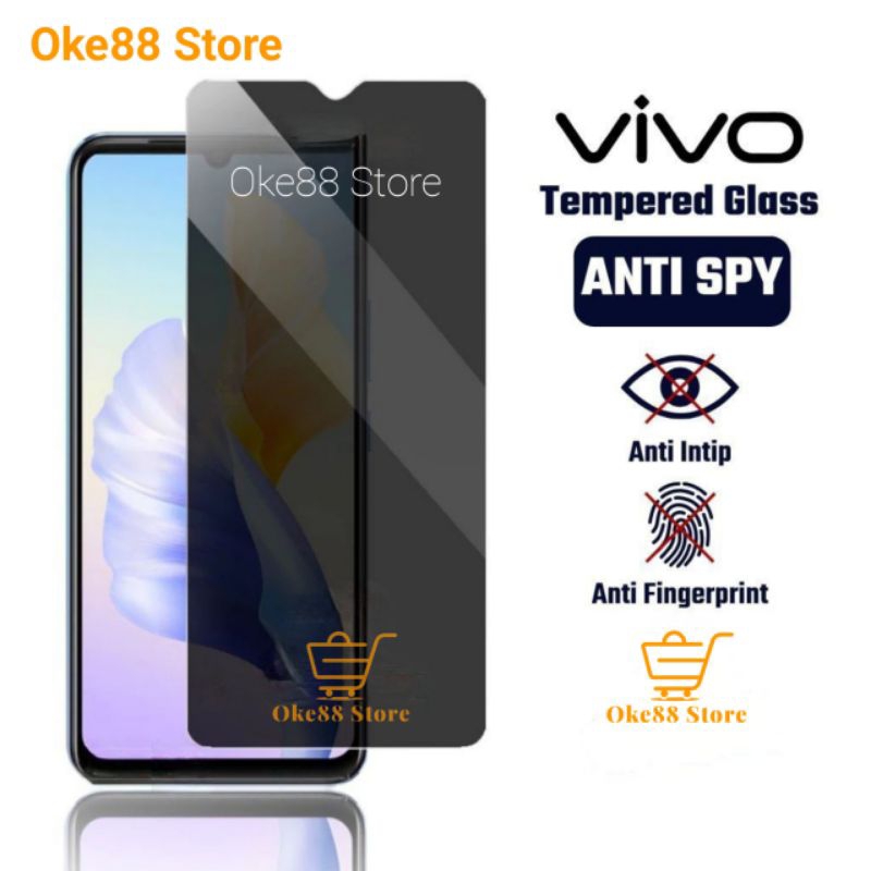 LAYAR Tempered Glass Anti Spy Vivo V19 V19 Neo V17 V17 Pro V15 V15 Pro