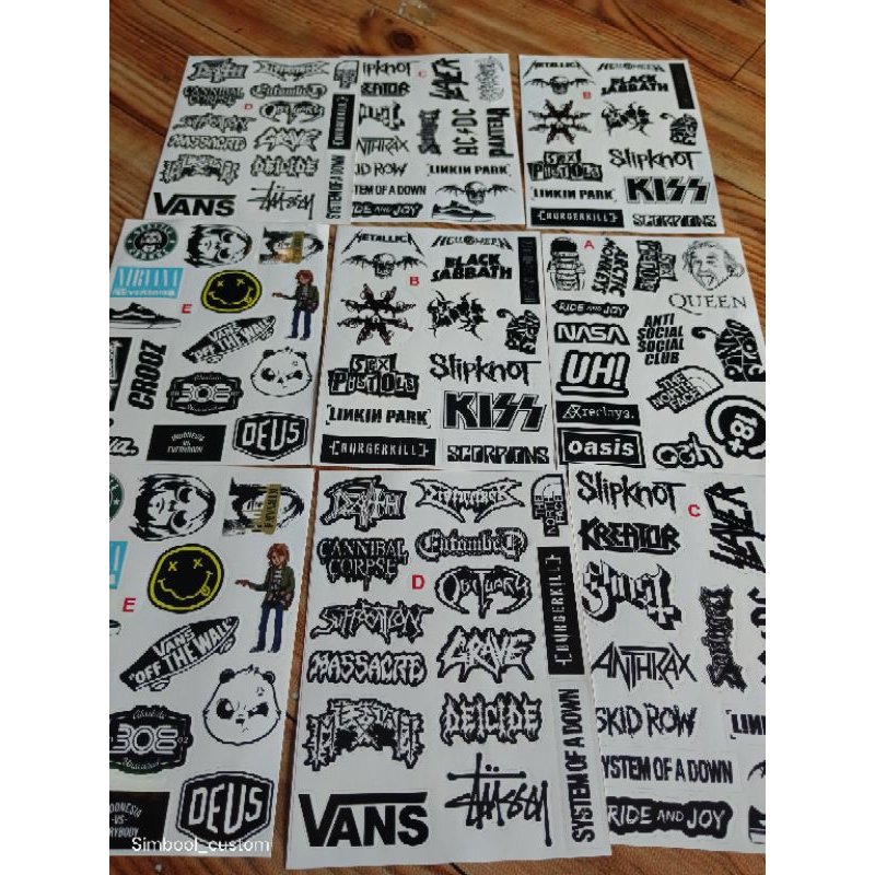 Sticker PACK Sticker HARDCORE METAL Sticker Helmet Sticker AESTHETIC Sticker Shopee Malaysia