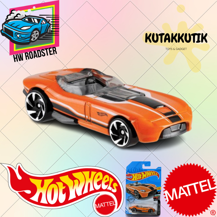 Hot Wheels Racing Car Sedan Rrroadster Orange HW Roadster Shopee Malaysia