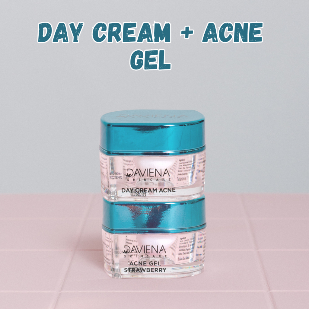 Duo ACNE SERIES Package Day CREAM And ACNE GEL Daviena SKINCARE