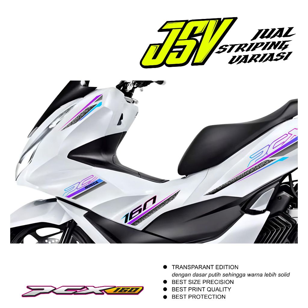 Striping PCX 160 2023 Transparent UV Solid Sticker Honda PCX Variation