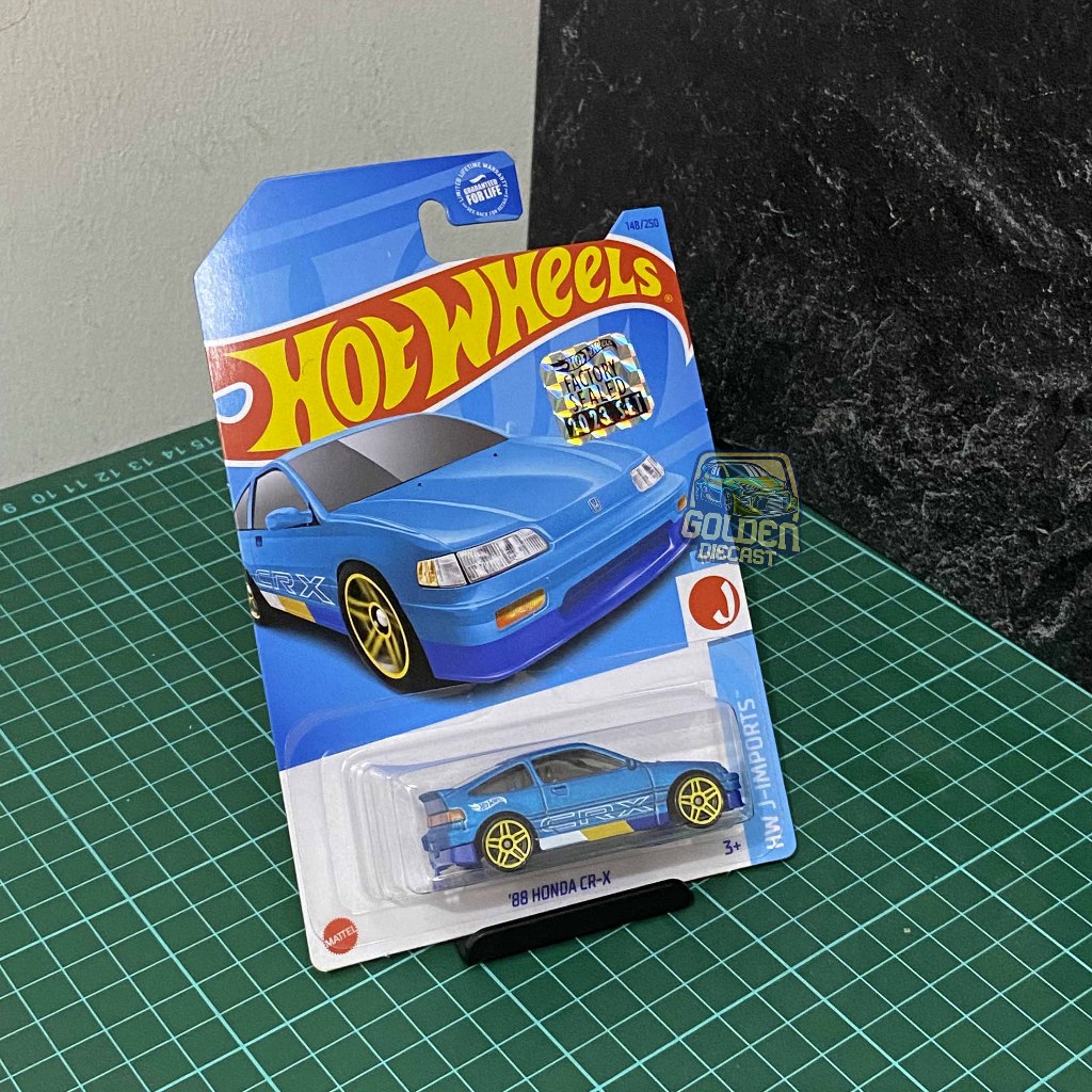 Hot WHEELS 88 HONDA CRX BLUE FACTORY SELAED 2023 Shopee Malaysia