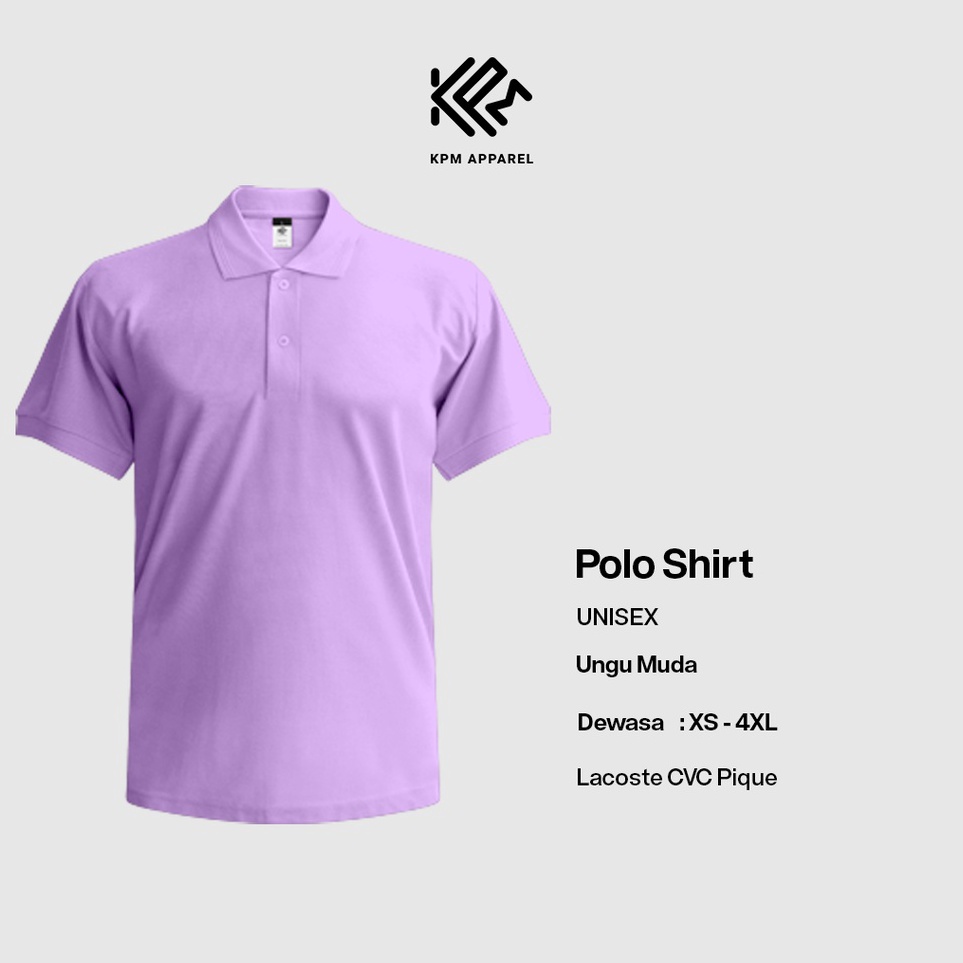 Cfa68 Kaos Polo Shirt CVC Pique KPM Apparel Adult Size Part 3 Serba