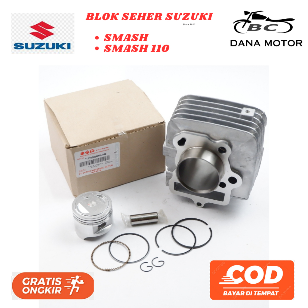 MESIN Suzuki Smash 110 Piston Block Engine Piston Block 1set Suzuki