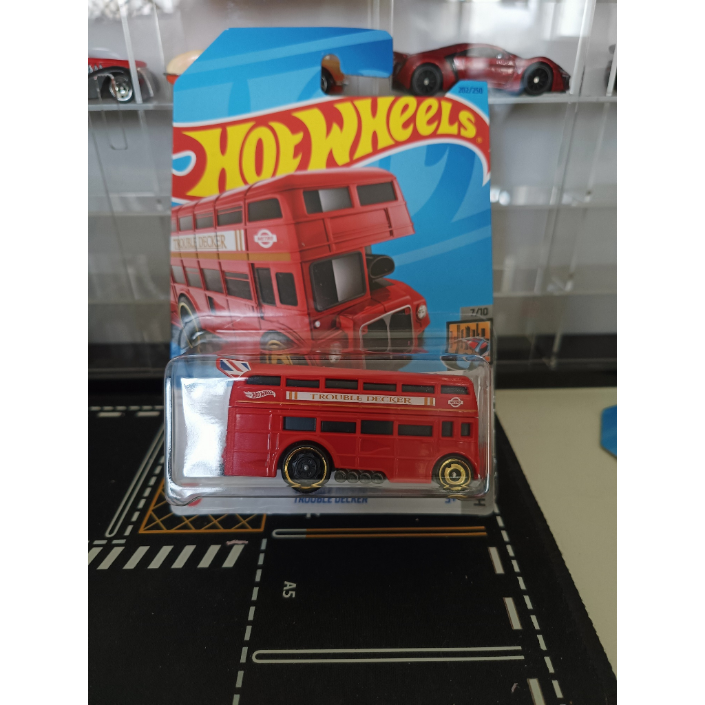 MERAH Hot Wheels Trouble Decker Red London Bus Shopee Malaysia