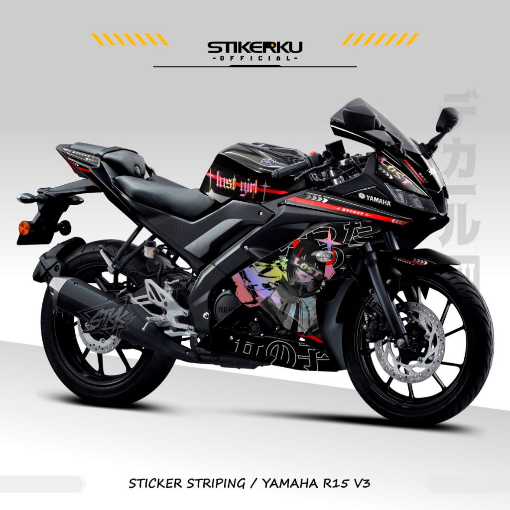 Striping Semifull R15 V3 Motif 5 Sticker Sticker Stock Decals Semifull