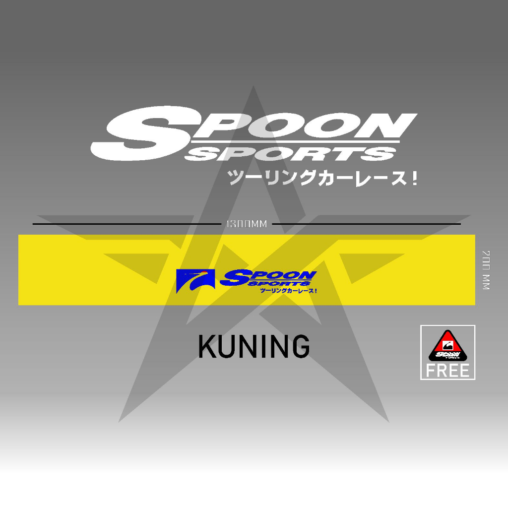 Spoon Sports Sticker Honda Jdm Sunstrip Banner Windshield Japan Car