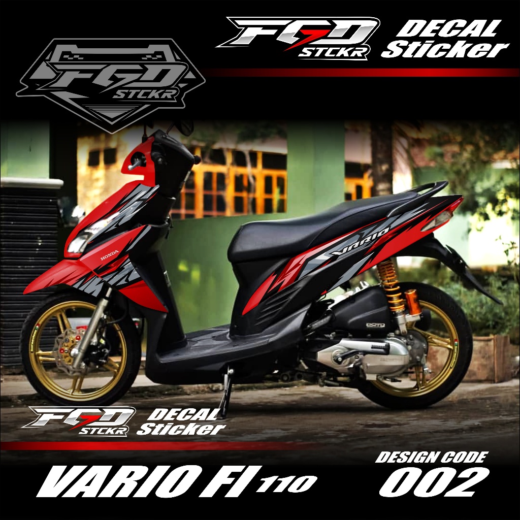 Sticker Decal Vario FI 110 LED ESP Full Body Design FGD 002 Shopee