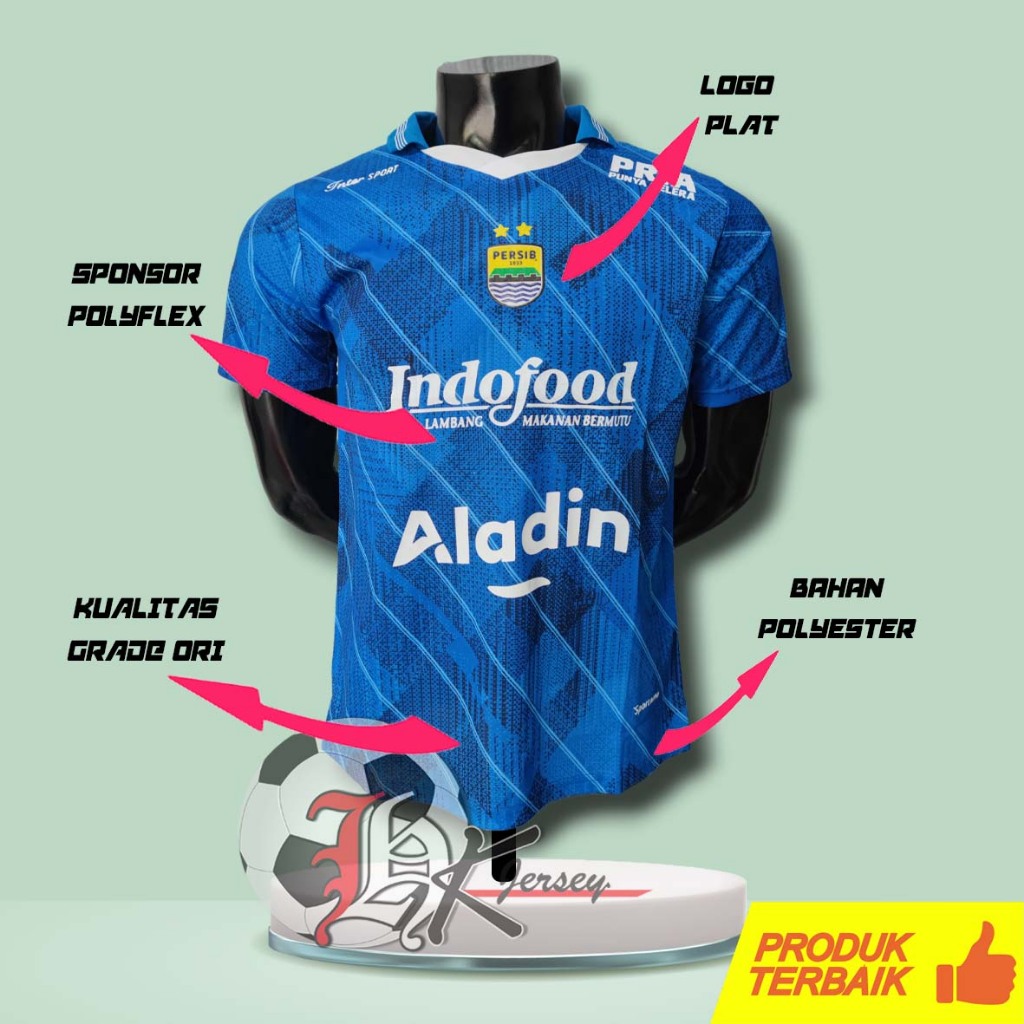 Persib BANDUNG Football JERSEY HOME 2023 2024 GRADE ORI Shopee Malaysia