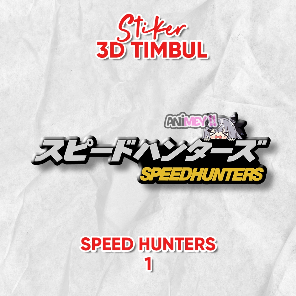 3d Embossed Anime SPEEDHUNTERS Emblem Sticker Resin Anime Sticker