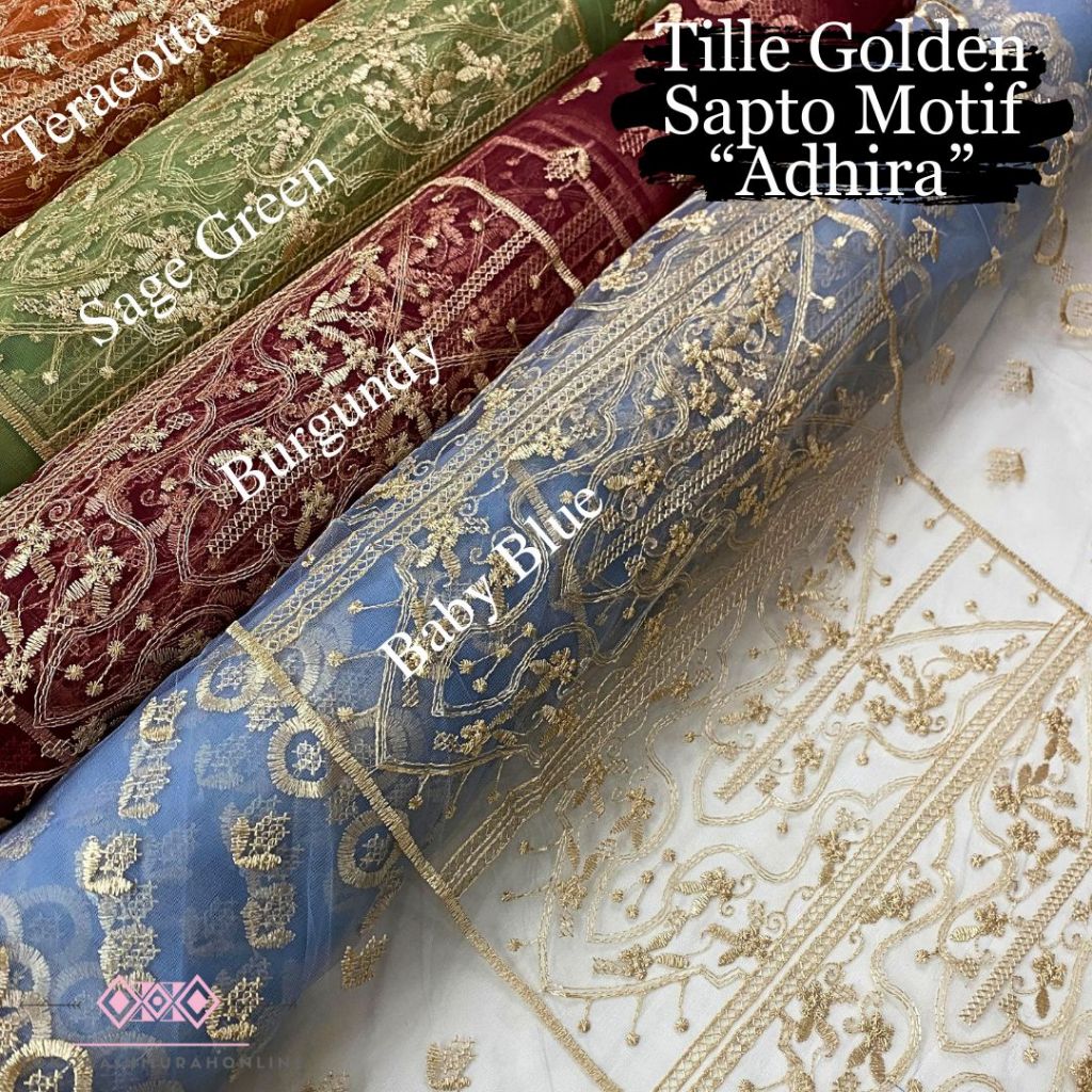 Korean Brocade Brocade Fabric Full Sequin Thick Brocade GOLDEN Motif