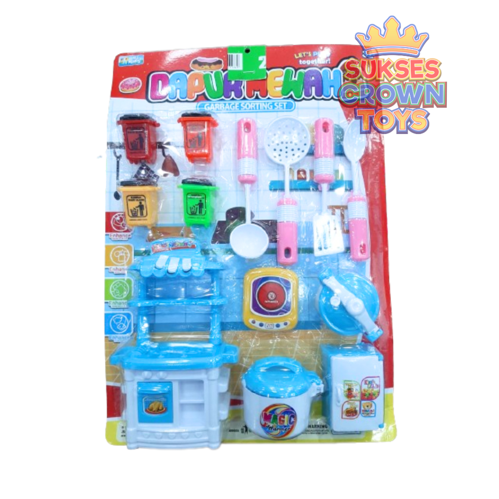 Cooking Toys Cooking Set Stove Refrigerator Pot Trash Can Shopee Malaysia