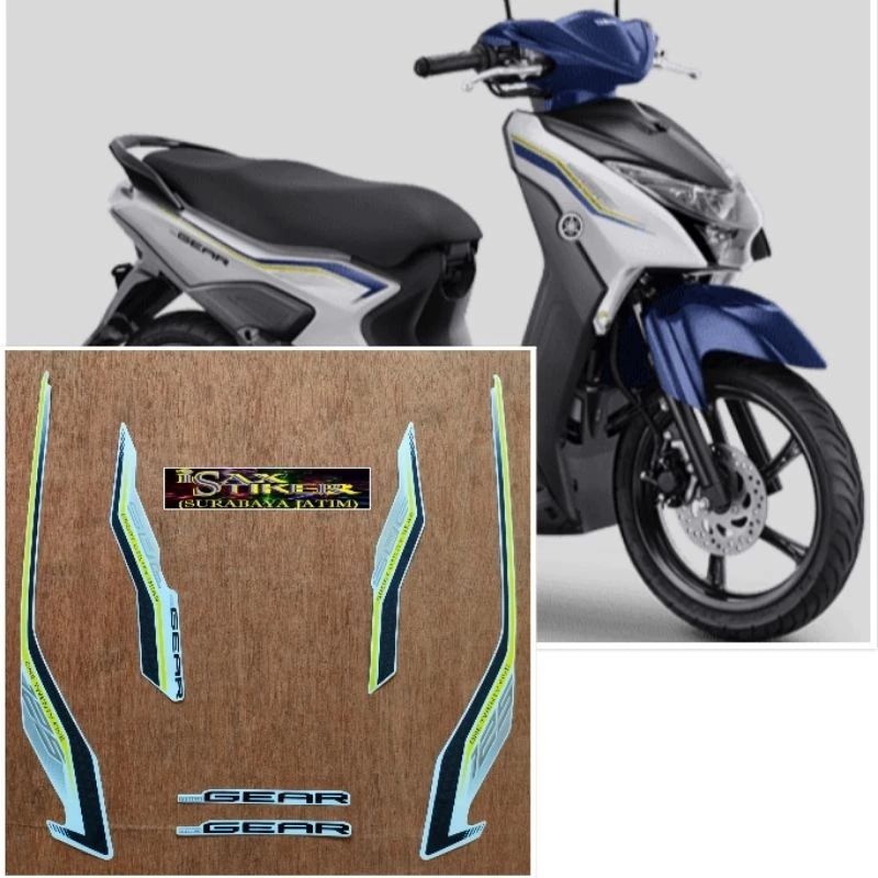 Putih Stripping Sticker Lis Standard Ori Yamaha Miogear Color