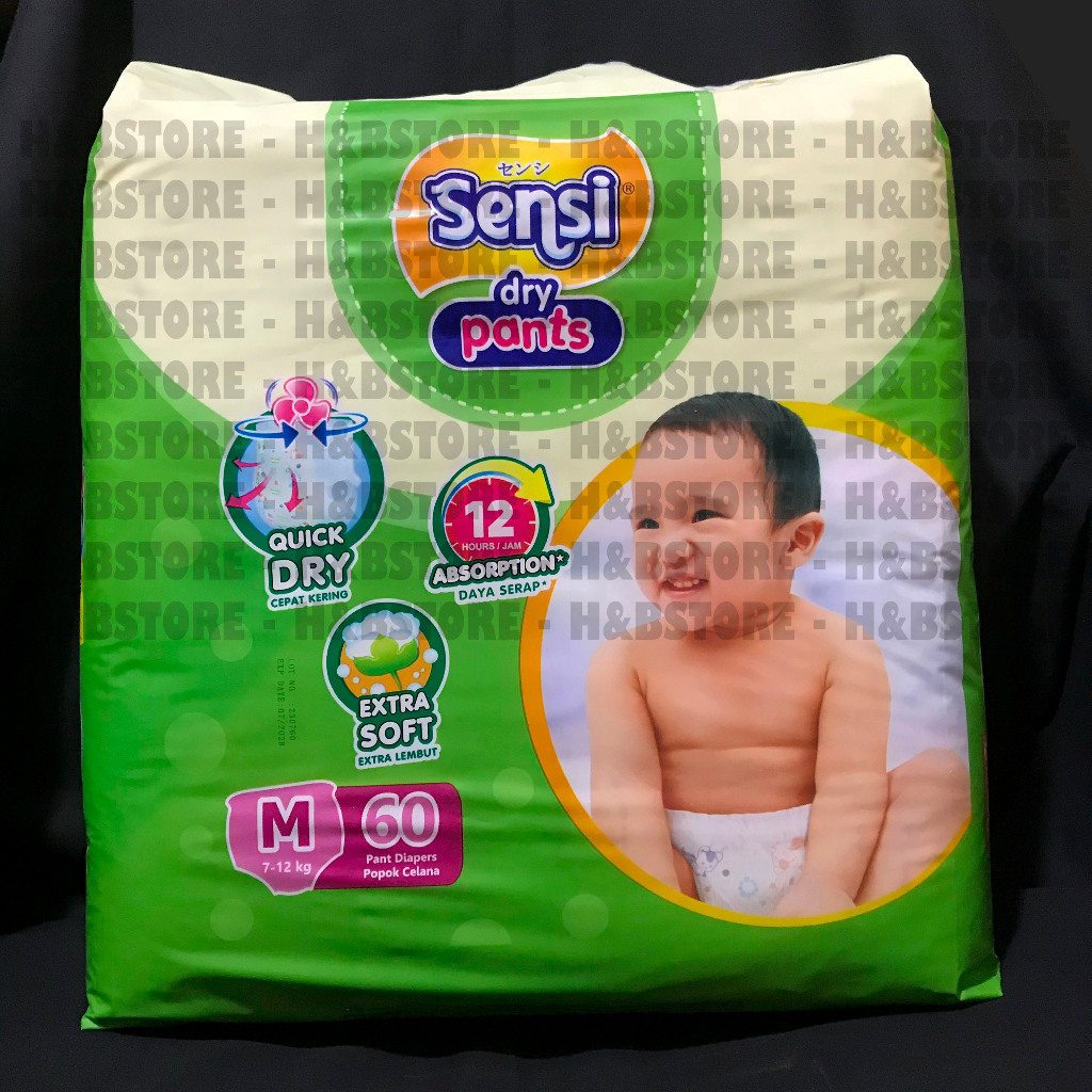 Sensi M60 Dry Pants M 60 Diapers Original Safe Neat Fast Real Shopee