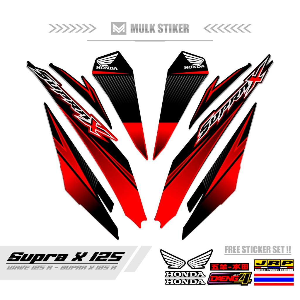 Striping SUPRA X 125 R NEW MTF 61 STICKER SUPRA SUPRA X 125 FI STICKER