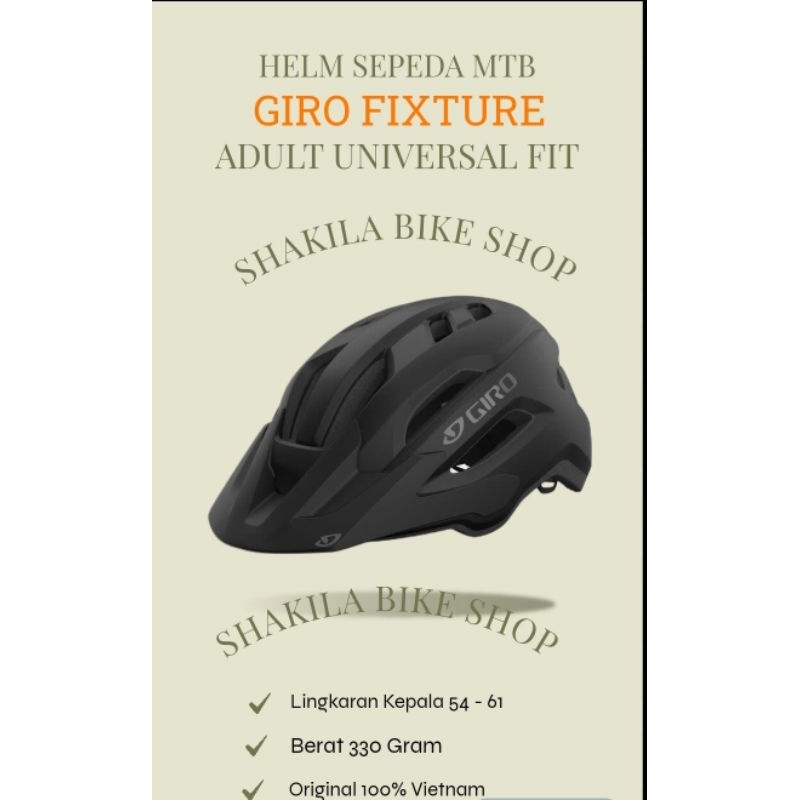 Giro FIXTURE Mtb ADULT UNIVERSAL FIT Bike Helmet Original Shopee Malaysia