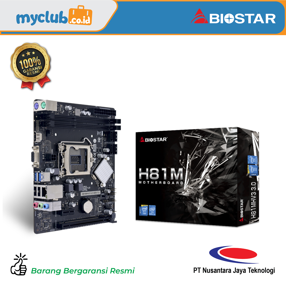 Biostar Motherboard Intel H81MHV3 3 0 Ver 7 0 Socket LGA 1150 DDR3