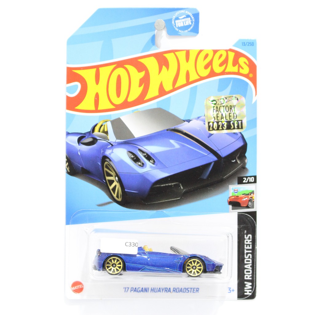 Hot WHEELS 17 PAGANI HUAYRA ROADSTER Blue FACTORY SEALED 2023 C330