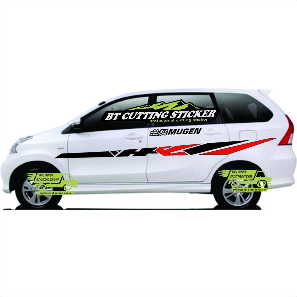 Toyota Avanza Car Sticker Cool Striping Mugen Sticker Cutting List Body