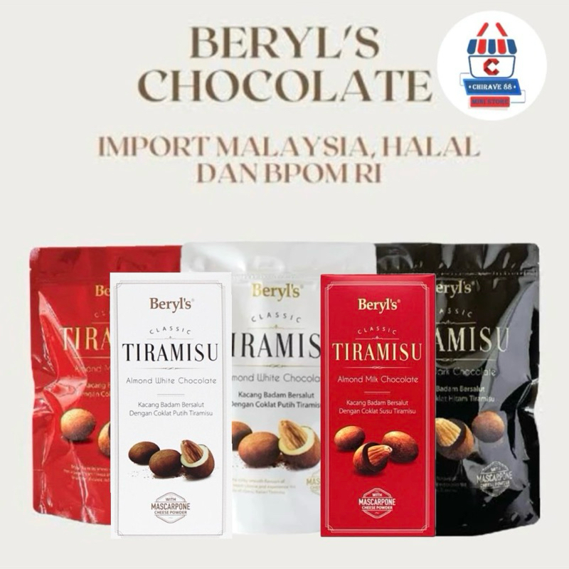 Beryl S Classic Tiramisu Almond Chocolate Box 200g Pouch 300g