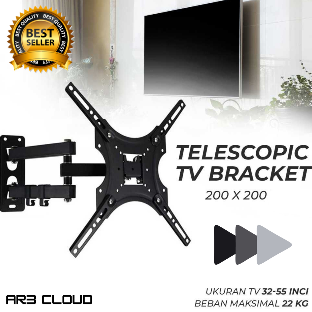 Cnxd Telescopic Tv Bracket Tilt Mount X Pitch Inch Tv