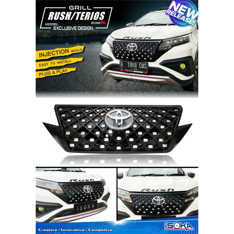 Front Grill All New Rush Terios 2018 2019 2020 2021 2022 2023 Modulo