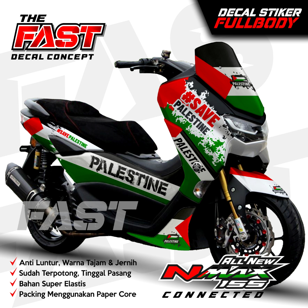 Decal Sticker Yamaha Nmax New Fullbody Palestine Decal Sticker Nmax