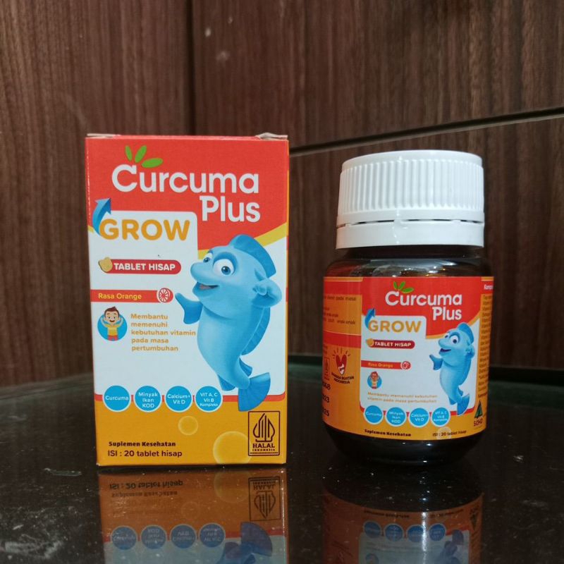 Curcuma Plus Grow Orange Flavor 20 Suction Tablets Shopee Malaysia