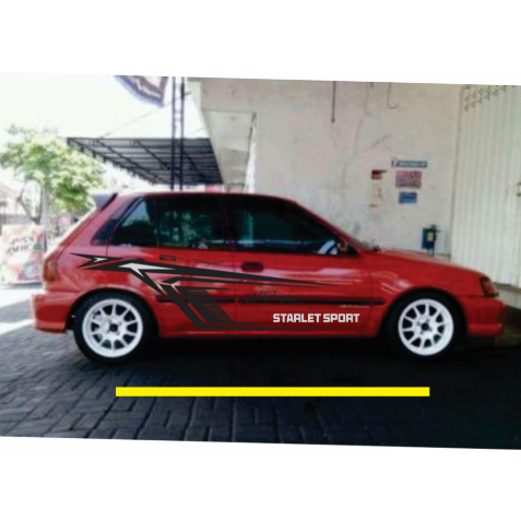 Toyota Starlet Sport Car Cutting Sticker Cool Car Sticker Shopee