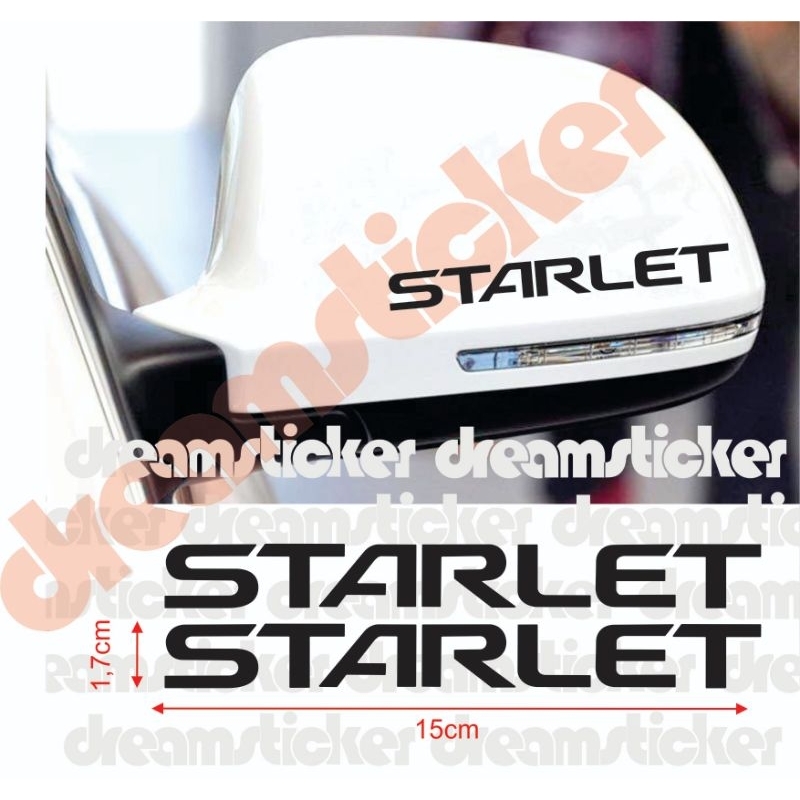 Cutting Sticker Toyota Starlet Car Rearview Sticker Shopee Malaysia