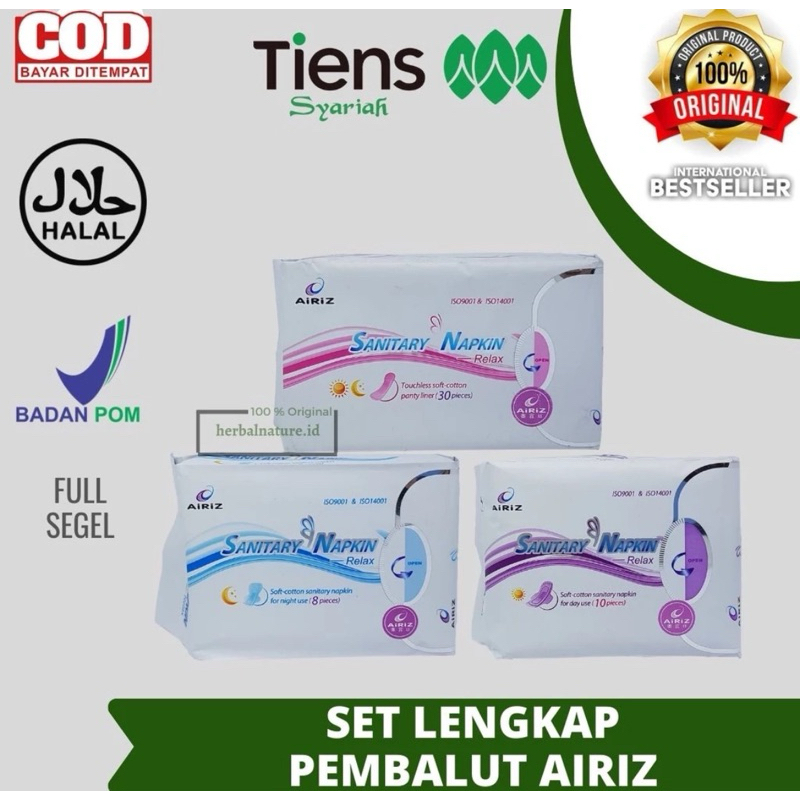 Airiz HERBAL Sanitary Pads ORIGINAL Solution For Vaginal Discharge