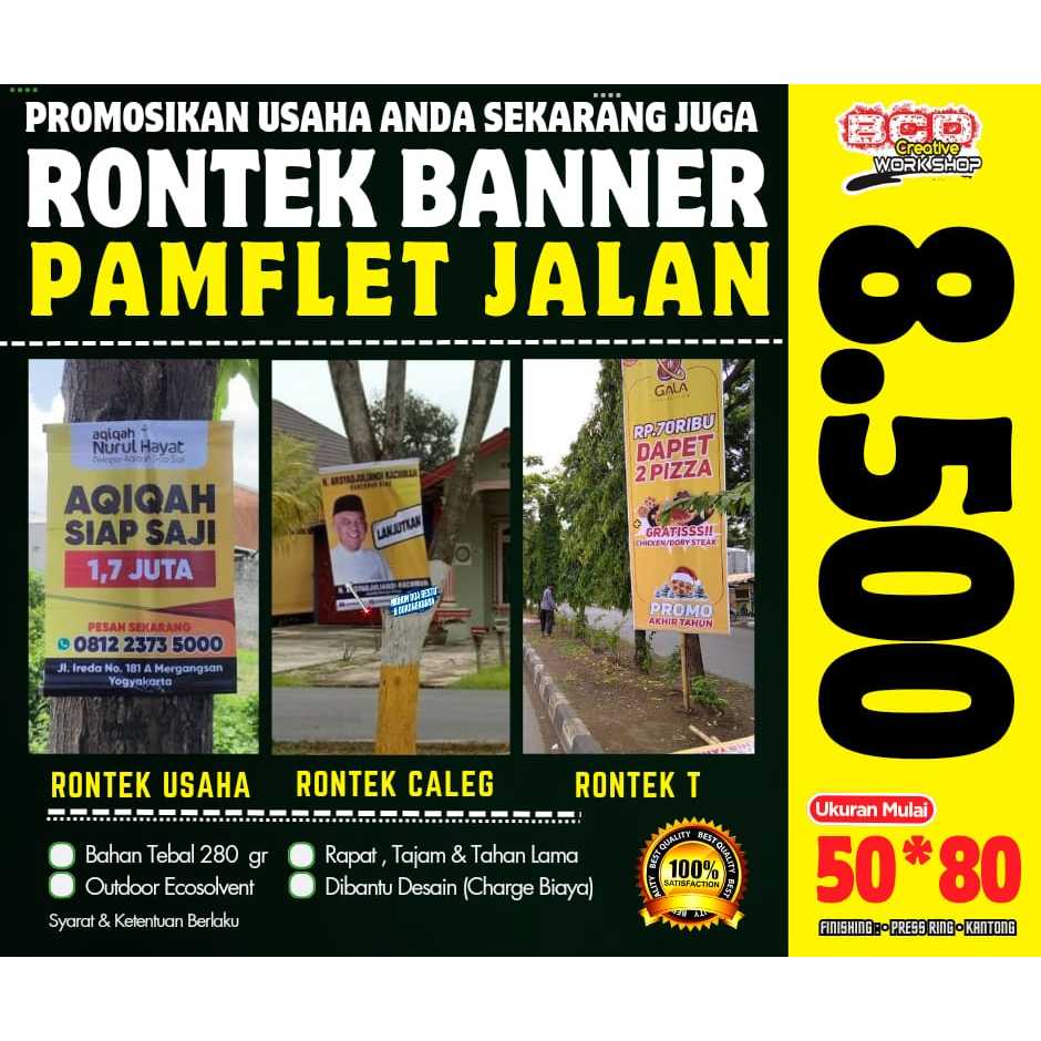 Rontek Banner Size Cm X Cm Shopee Malaysia