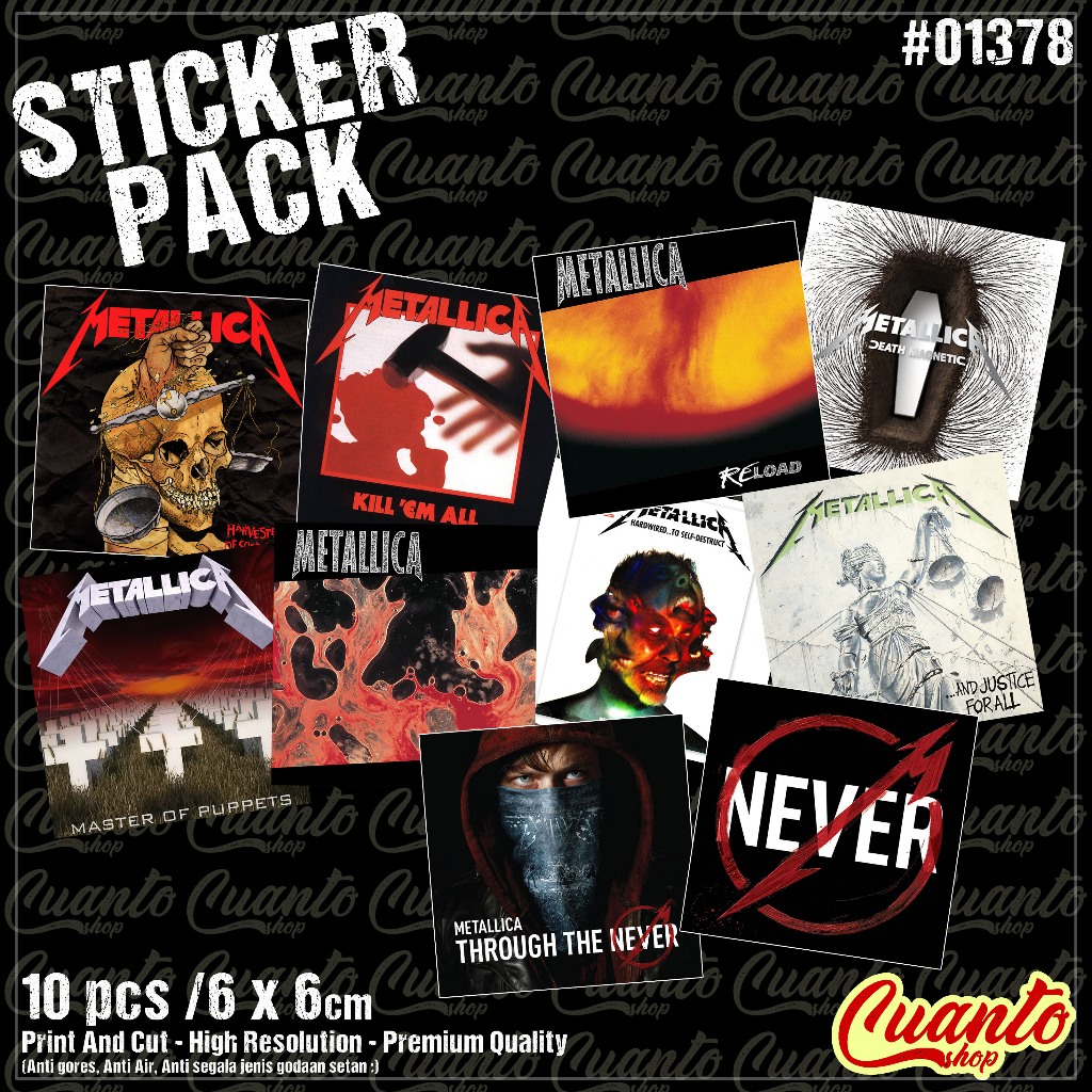 Metallica Sticker Sticker Music Band Sticker Metal Punk Hardcore Rock