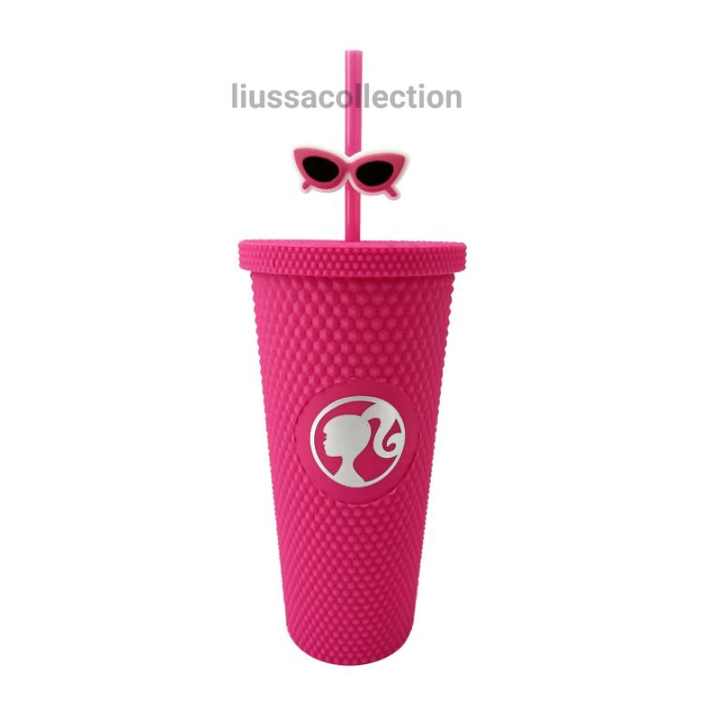 Miniso Tumbler Barbie Collection Studded Tumbler With Straw Ml