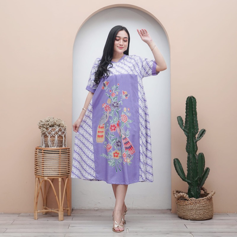 Ungu Tiedye Umbrella Negligee Daster Kalong Sogan Premium Rayon