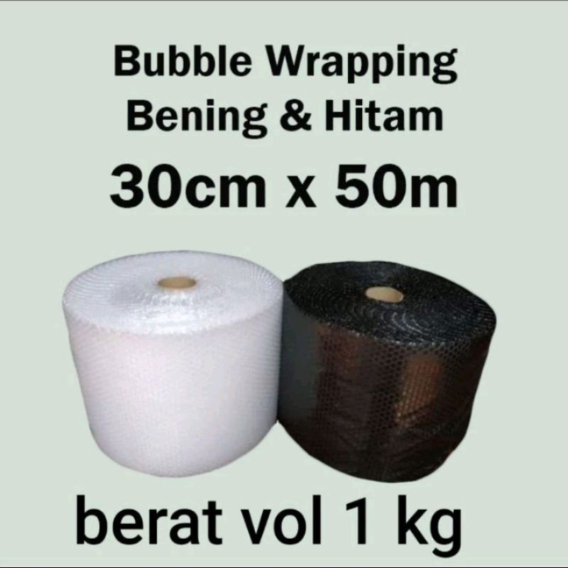 Hitam Putih Bubble Wrap Meters X Cm Thick Ready Black White