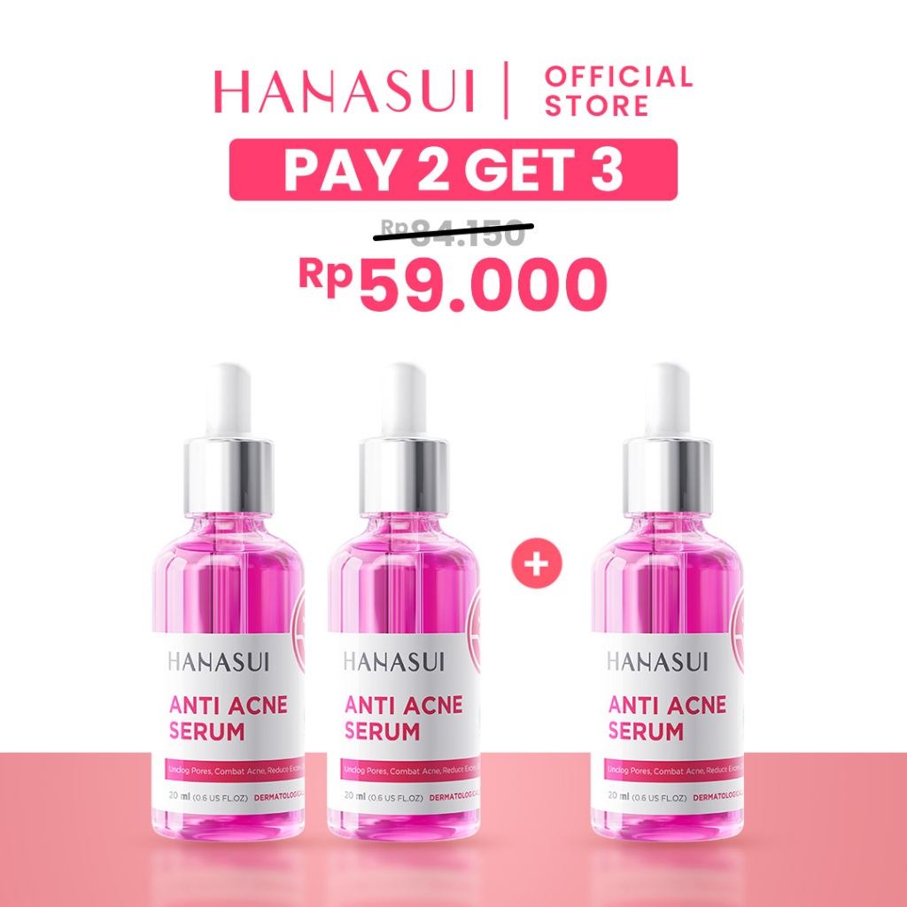 Series 2 Get 3 Hanasui Anti Acne Serum New Look Improved Formula