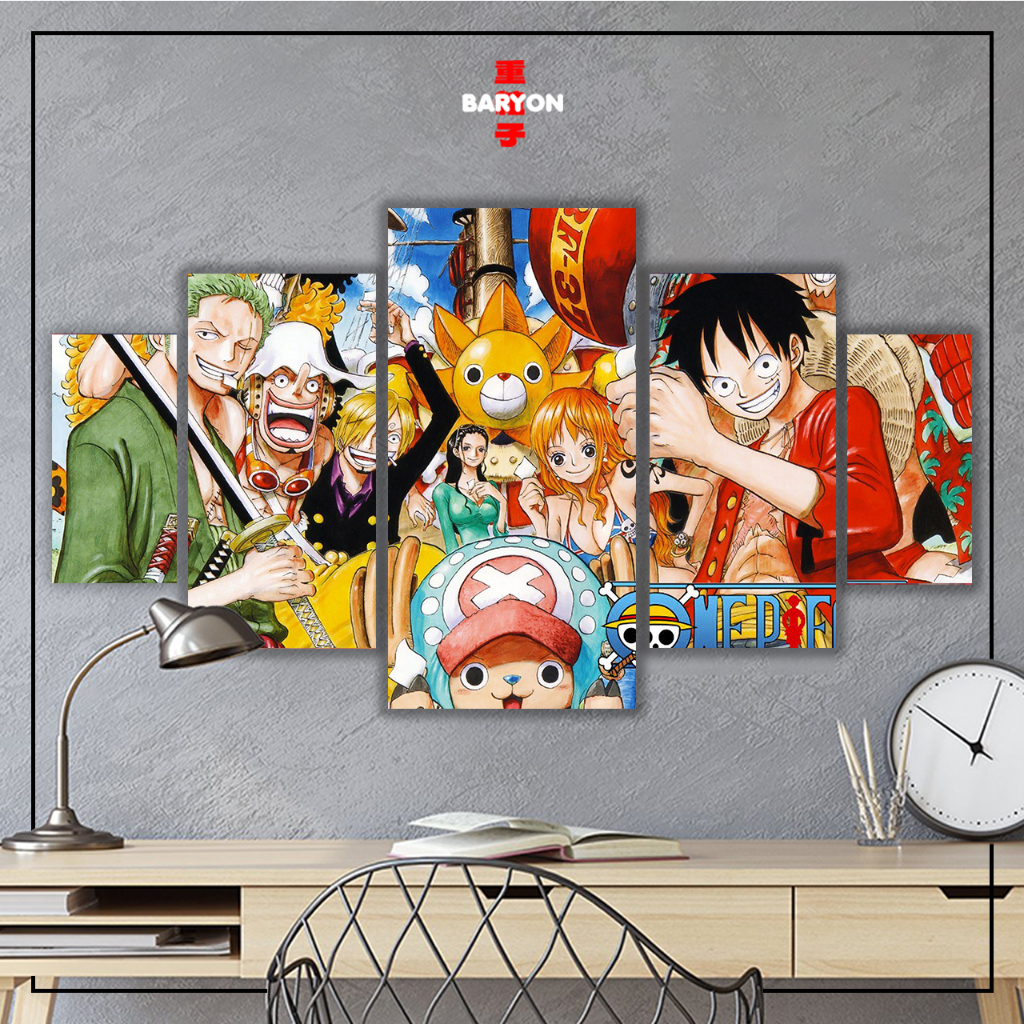 Hiasan Dinding Kayu Baryon Wall Decor One Piece Crew Luffy Set Wall