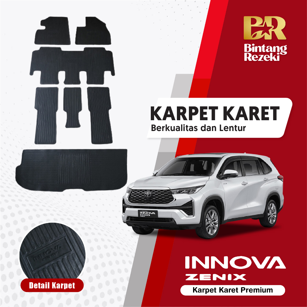 Toyota Innova Zenix Car Carpet Full Set Shopee Malaysia