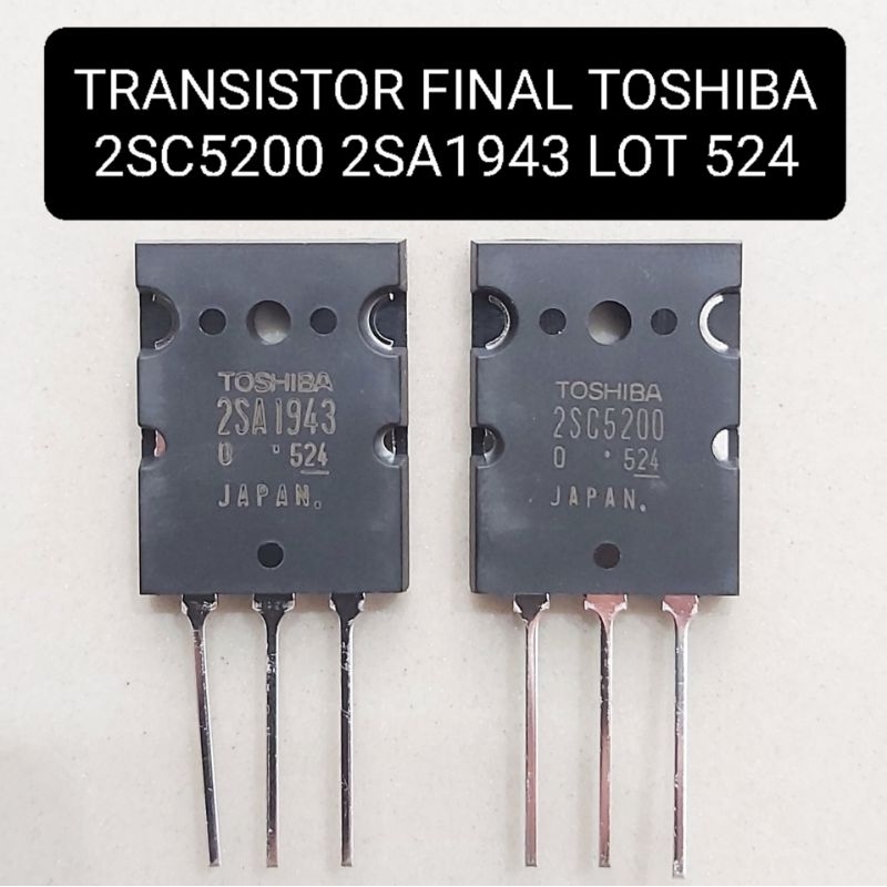 Toshiba Final Transistor 2SC5200 2SA1943 LOT 524 Original JAPAN C5200