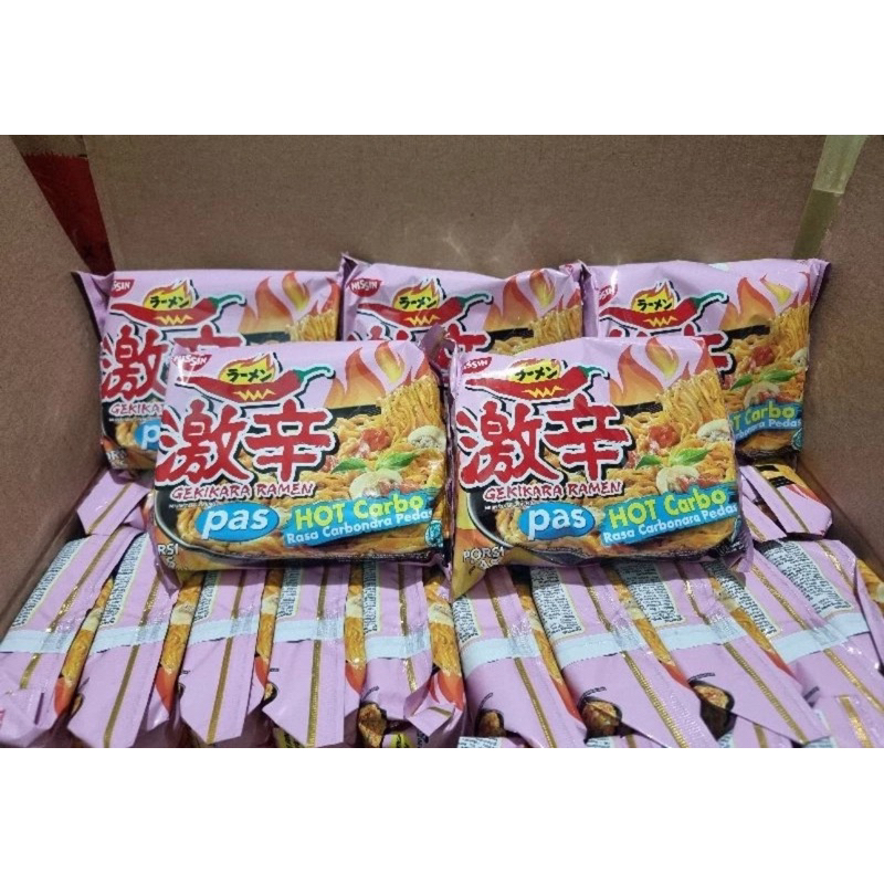 Nissin Gekikara Ramen Hot Carbo Spicy Carbonara Flavor One Box
