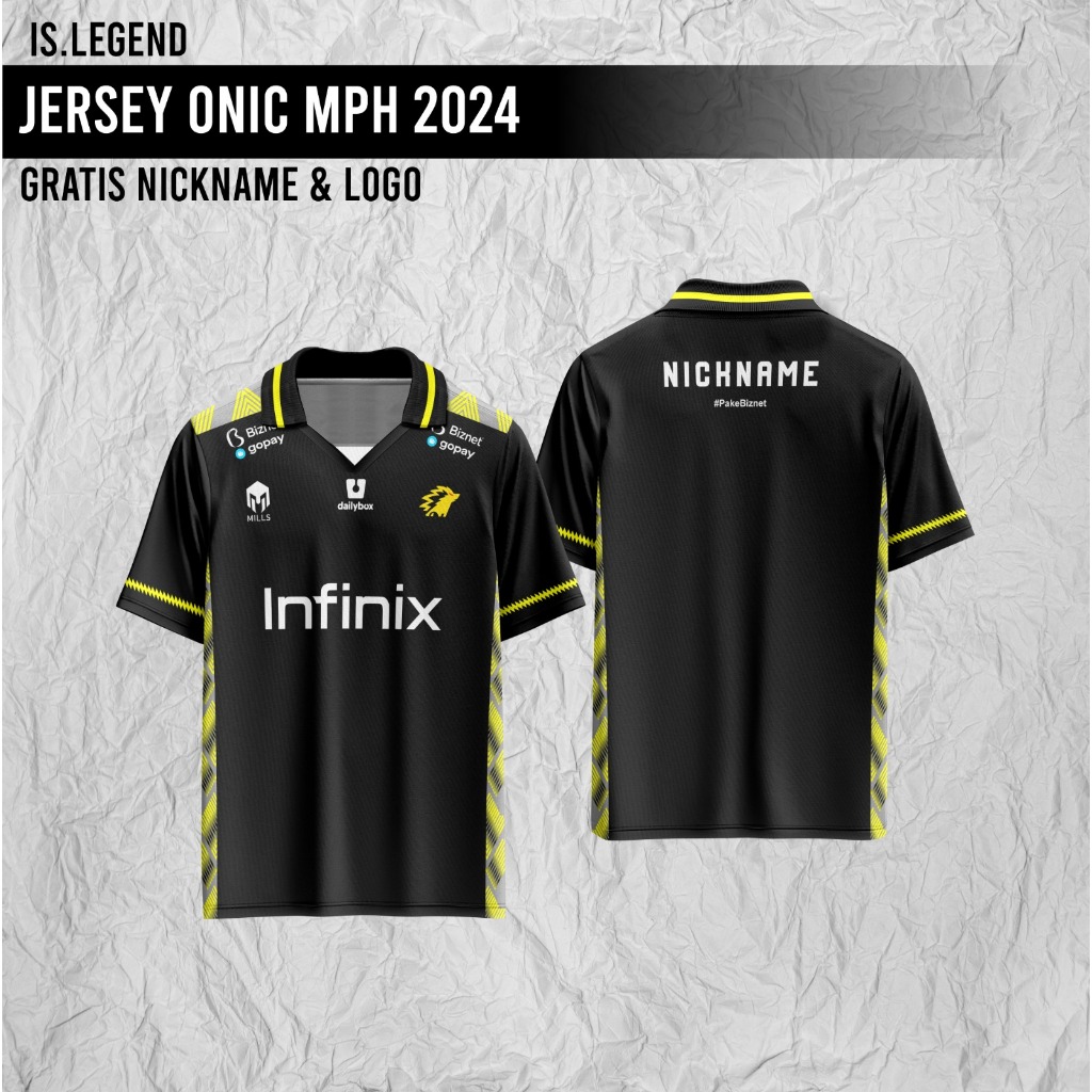 Hitam The Latest Black Onic Esport Jersey Msc And Premium