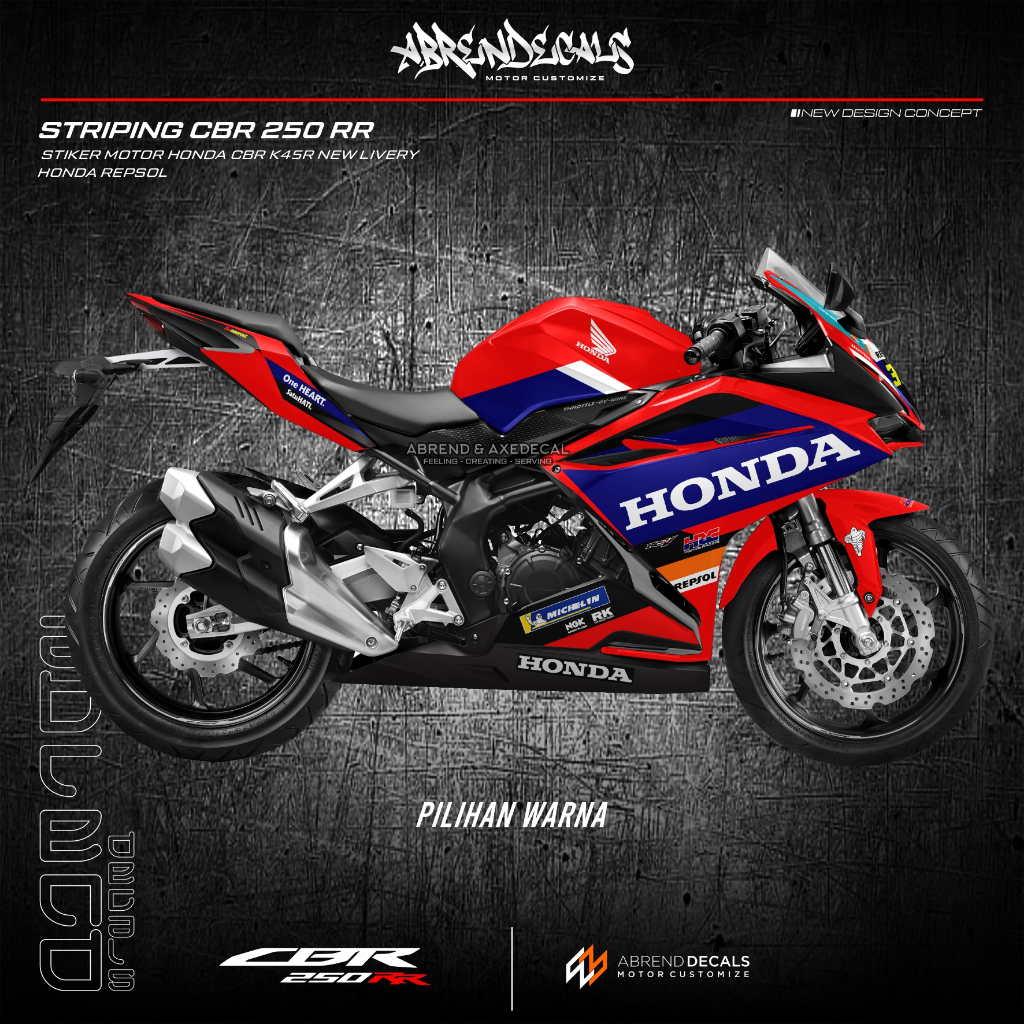 Striping Cbr Rr Livery Team Honda Repsol Cbr Rr Motorcycle