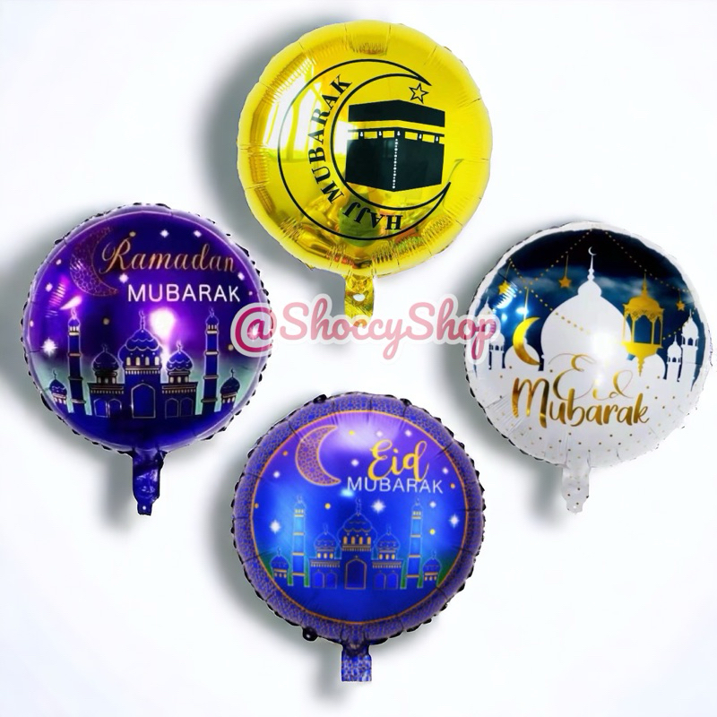 Ramadan Theme Round Foil Balloons Eid Eid Al Fitr Ramadan Mubarak