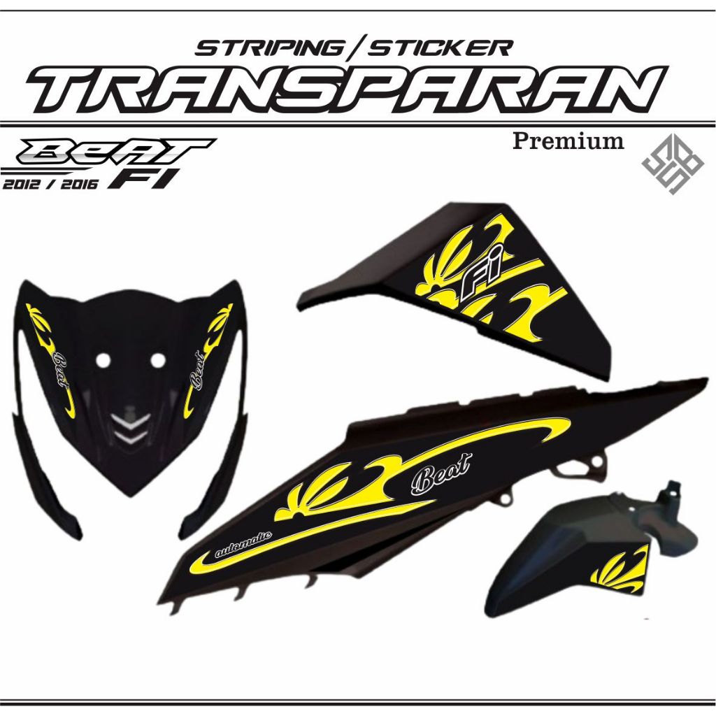 List STRIPING BEAT PGM FI UV Sticker Variations Of Transparent HONDA