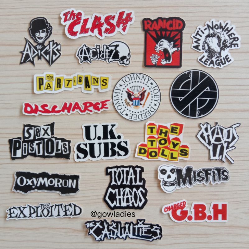 Ramones Sex Pistols Sticker The Exploited Discharge Aesthetic Laptop