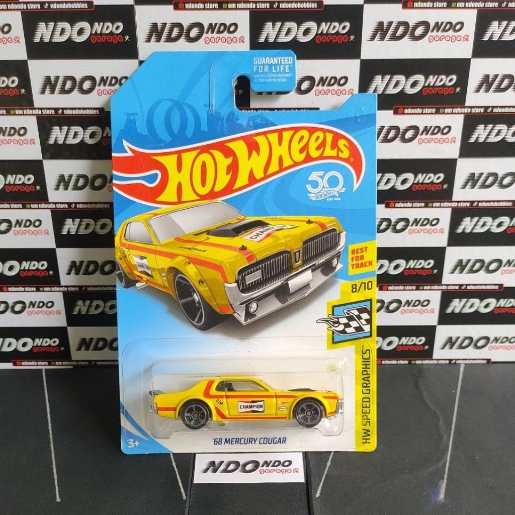 Hot Wheels 68 Mercury Cougar Yellow 2018 HW Speed Graphics Kmart